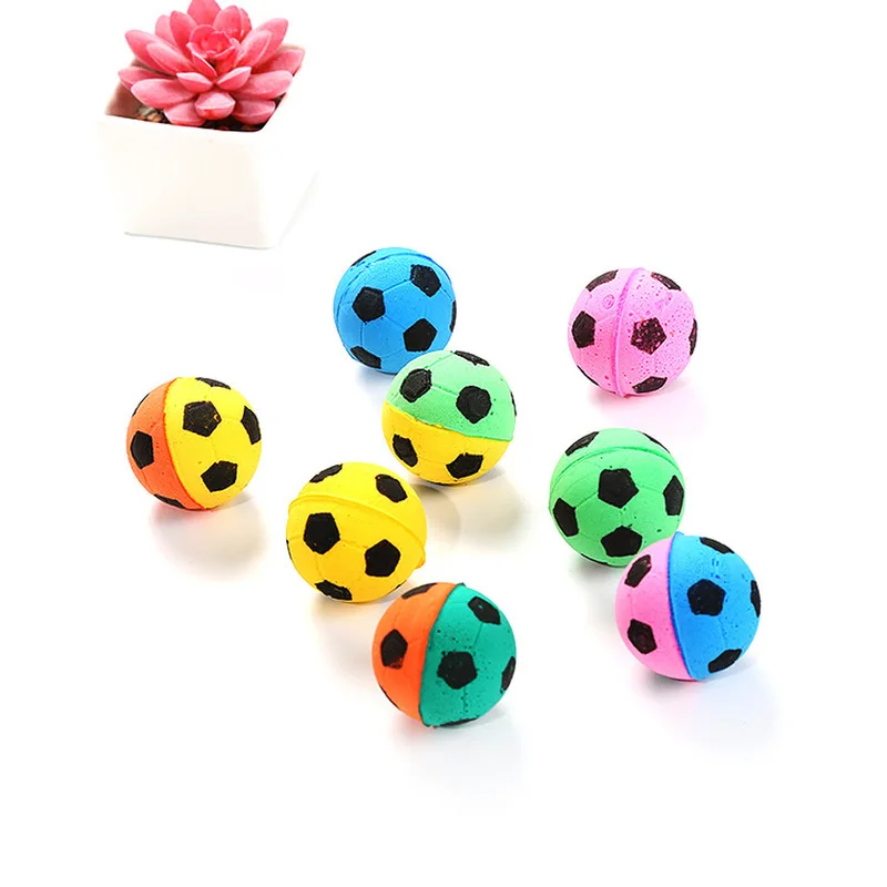 5 Pcs cat toys Colored toy ball 3.5m Play Chew Rattle Scratch EVA Ball Training Pet Supplies 6 options | Дом и сад