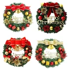 30 см Рождественский венок, дверь, рождественские гирлянды, настенные подвесные Подвески, Рождественский Декор для дома 2022, товары для нового года