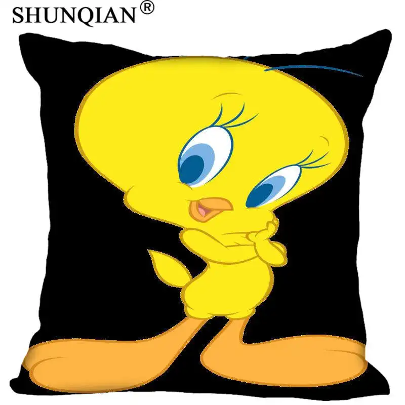 Новое поступление твиety квадратная подушка чехол на молнии индивидуальный Чехол