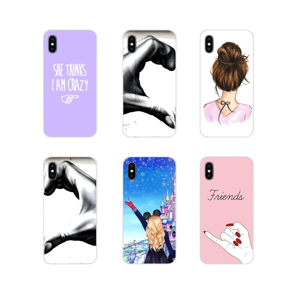 Мобильный телефон с откидной крышкой Queen Princess Лучшие друзья для Sony Xperia XA1 XA2 XZ1 XZ2 Z1 Z2 Z3 компактный M2 M4 M5 C6 L2