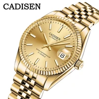 cadisen new men mechanical watch top brand luxury automatic watch business waterproof gold wrist watch mens relogio masculino