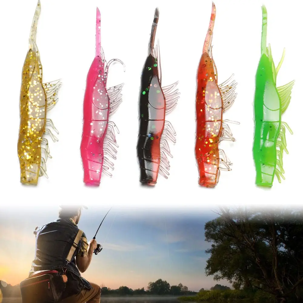 

Soft Sea Worm Rockfishing Gambas Biting Shrimp Silicone Bait Fishing Lure Swimbait