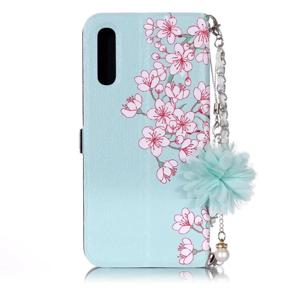 Girls Shoulder Leather Phone Bag Pouch Women Wallet Case for Samsung Galaxy A70 A50 A40 A20 A20E Pearl Head-Ornaments | Мобильные