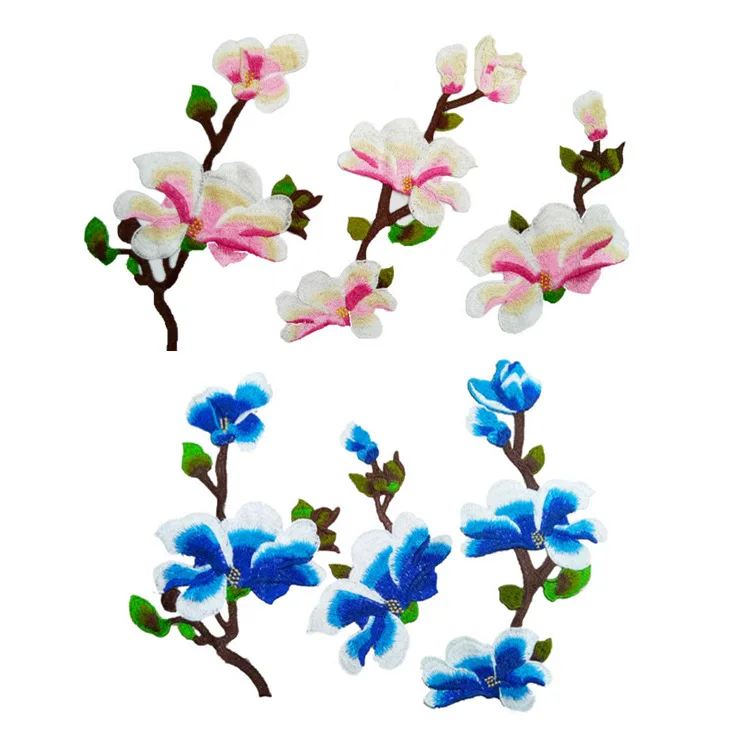 Новый Розы вышитые патчи для одежды бесплатная доставка пришивания на одежду