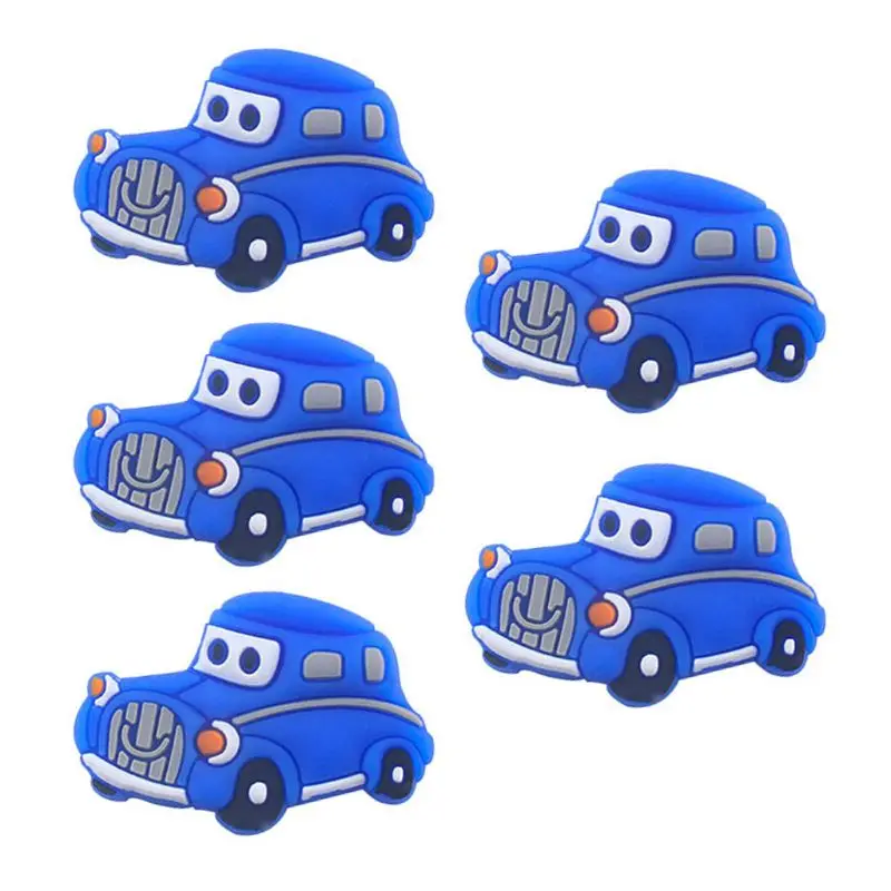

5Pcs Cartoon Mini Car Silicone Beads Teether Baby Infant Teething Soother Molar Toys Shower Gift