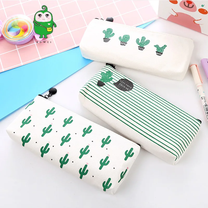 Новинка чехол для школьного карандаша с изображением кактуса милые школьные