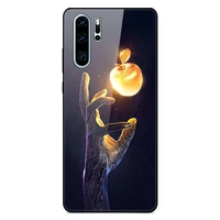 glass case for huawei p30 pro phone case back cover with black silicone bumper series 3