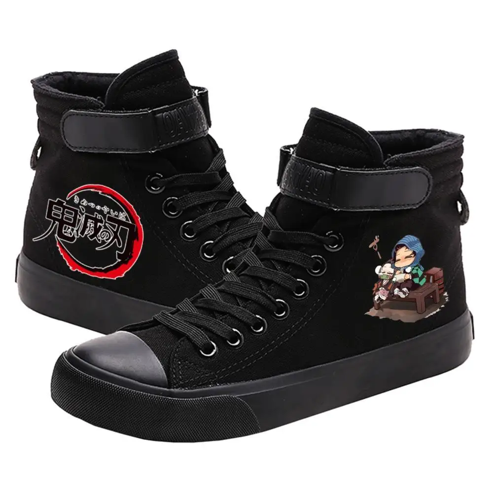

Demon Slayer Akaza Cartoon high top double-layer canvas Kamado Tanjirou college Customized fashion plimsoll