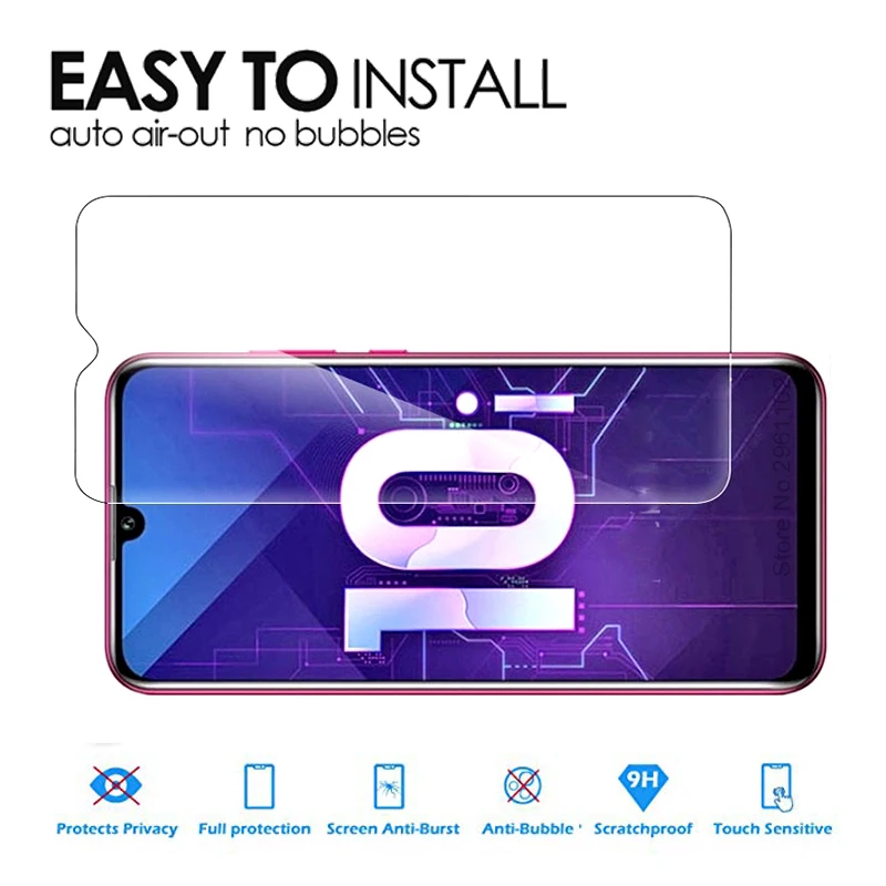 

3pcs Screen Protector for Huawei Honor 10i 8A 10 Lite 8C 8X Play P20 P30 Pro lite P Smart 2019 Protective Tempered Glass Film