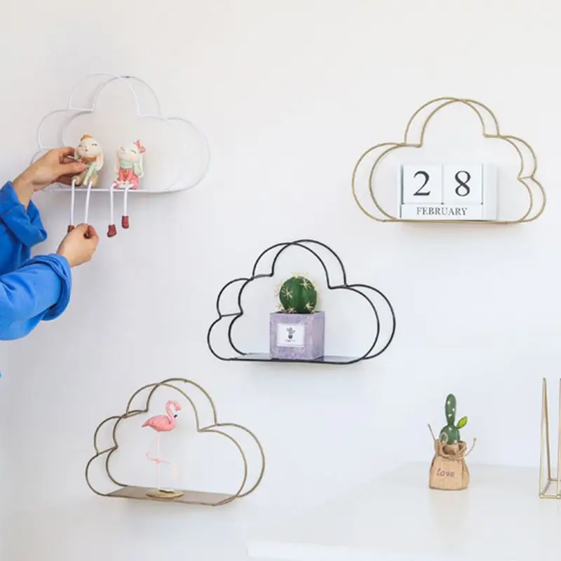 Mordern Cloud Design настенная плавающая полка металлическая железная стойка для