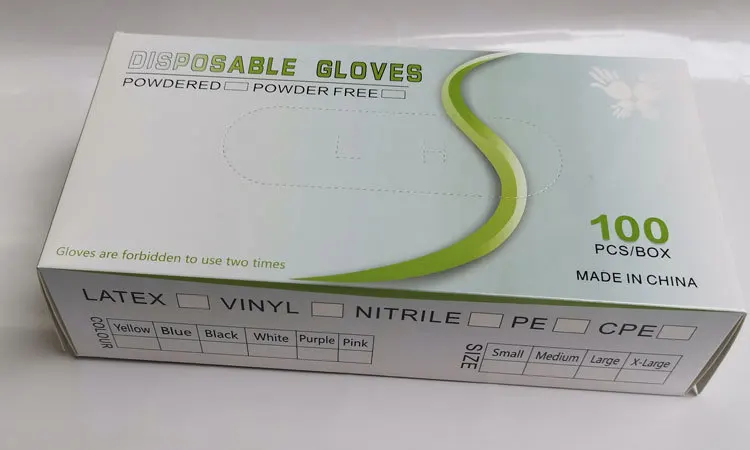 

Disposable latex gloves powder free industrial labor protection industrial electronic rubber gloves 100pcs/box