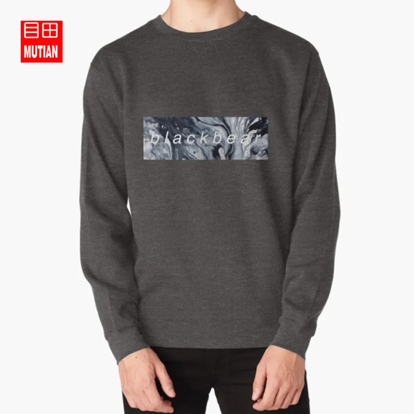 darkgrey-sweatshirt Blackbear/худи с мраморным рисунком; толстовки с черным медведем; blackbear idgf; помощь наркоман; Музыкальный артист - Цвет: darkgrey-sweatshirt