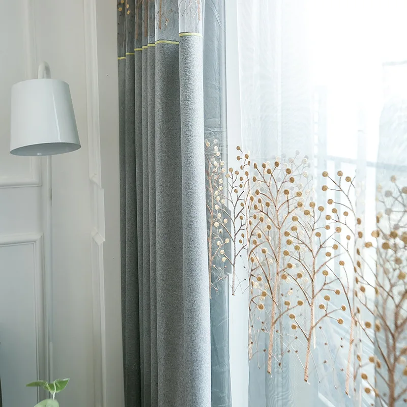 Европейские золотистые королевские роскошные шторы для спальни занавески на