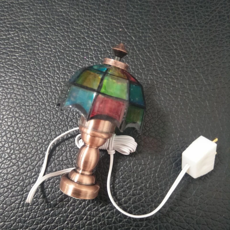 

Mini 1/6 Scale Action Figure Accessories Furniture Not Bright Table Lamp Color Desk Lamp Model Fit 12''Scene Doll Toys H4.5cm