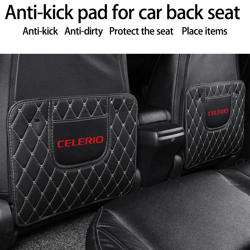 

Car Seat Anti-kick Pad Protection Pad Car Decor for Suzuki Celerio Leather Custom Car Seat Cover Set Luxury Car Accessories