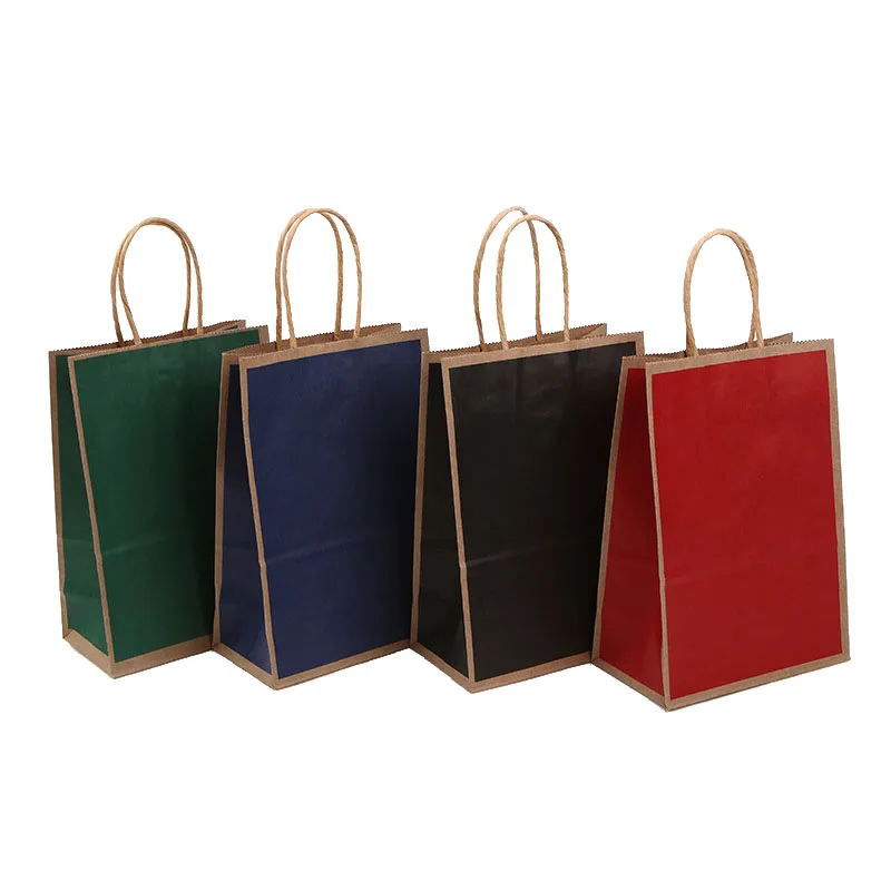 

Рамка, пакет из крафт-бумаги, праздничные подарочные упаковочные пакеты, индивидуальная Настройка, красный, зеленый, черный, декоративный п...