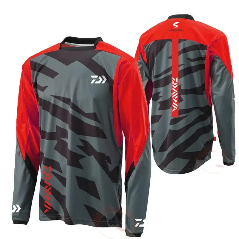 

2021Fishing jersey Shirt Cycling Fishing Clothing Breathable Sunscreen Shirt Quick Drying UPF 50+ Long Sleeve Fishing Shirts