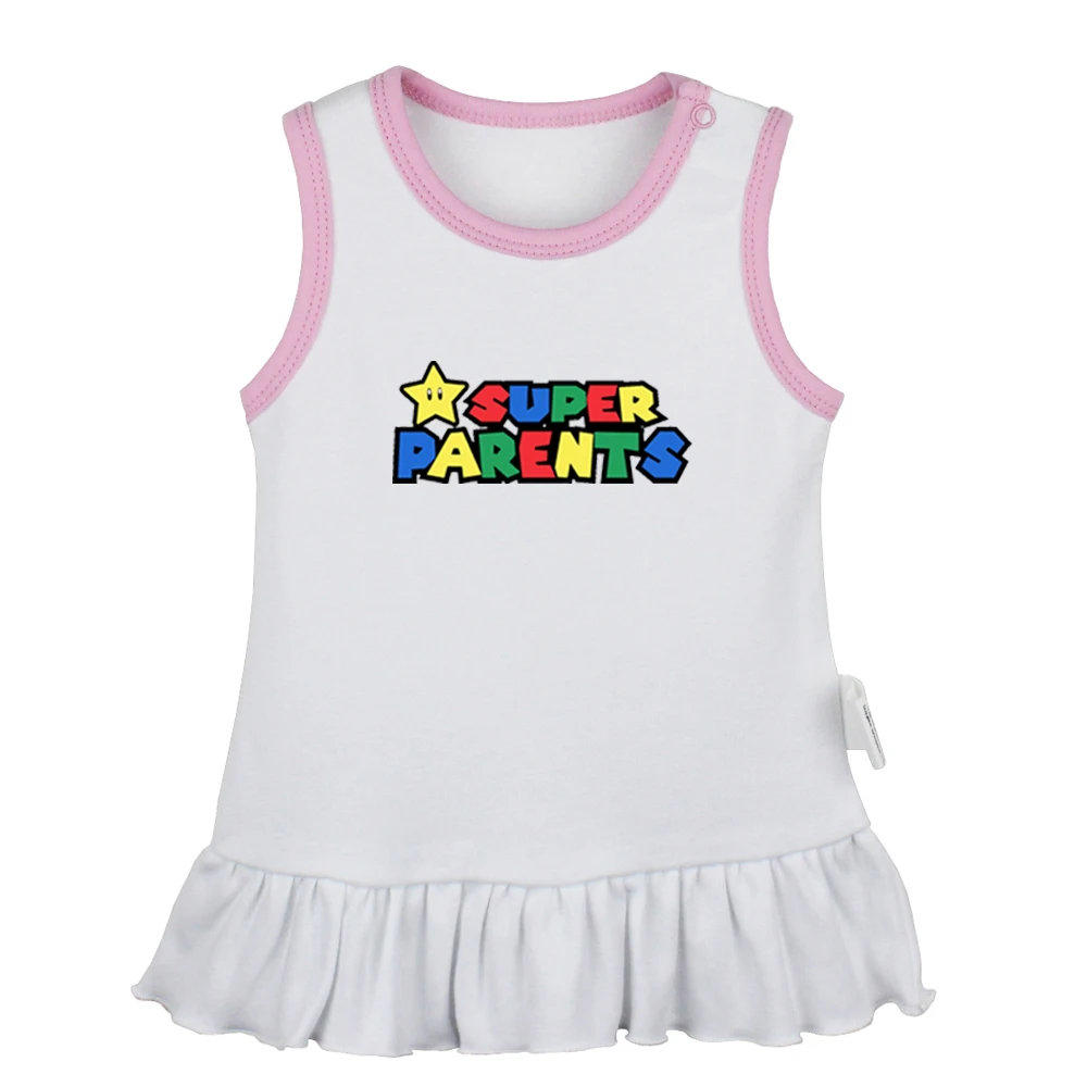 Платья для новорожденных девочек на Хэллоуин с изображением суперродителей