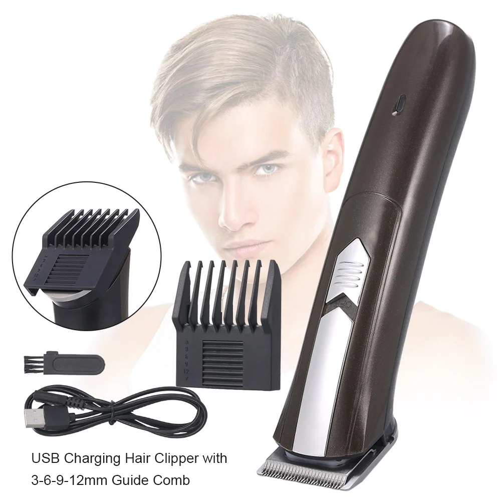 Беспроводная Машинка для стрижки волос с зарядкой от USB триммер направляющей