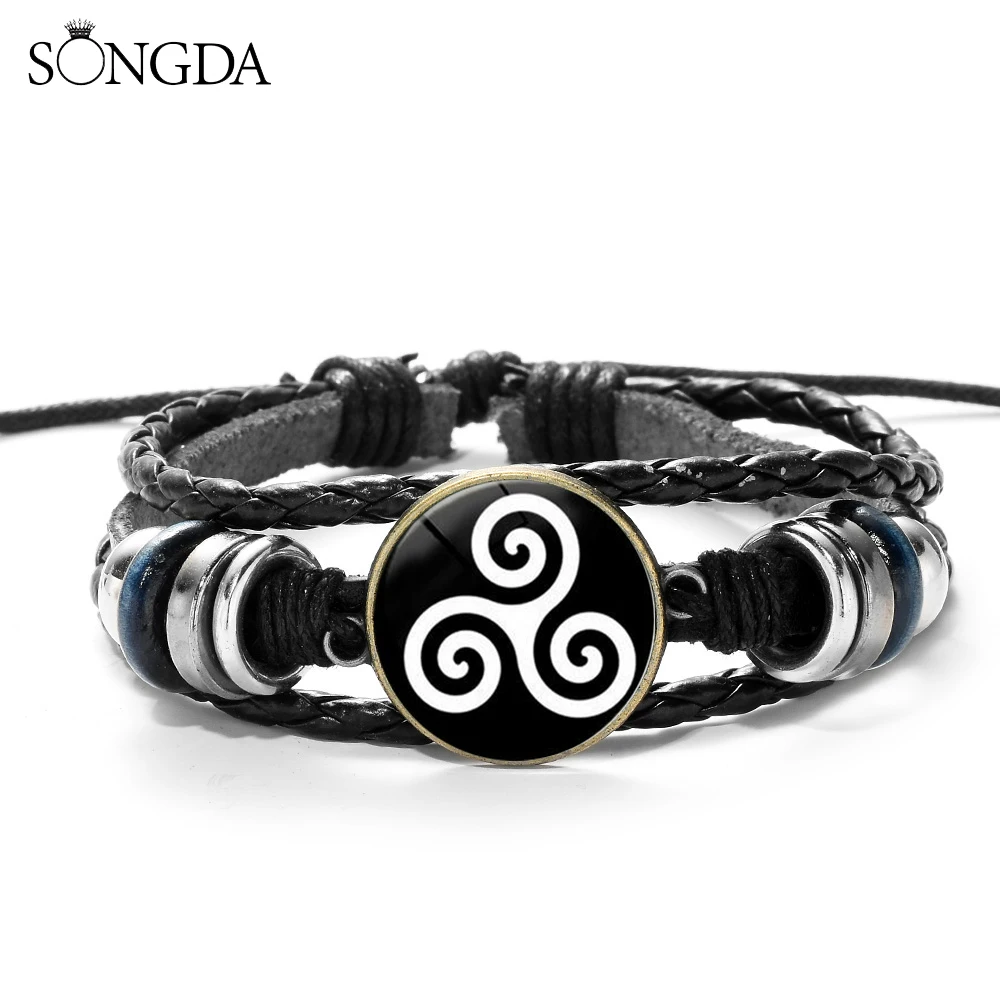 Модный браслет Teen Wolf Icon Triskele Triskelion Allison серебро стекло кабошон Мужской