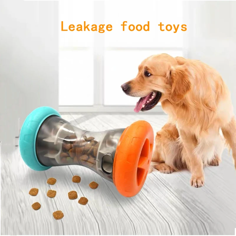 

Interactive Dog and Cat Toys IQ Dumbbell Toys Smart Pet Toys Food Ball Food Dispenser Cat Play Training Ball Pet Supplies