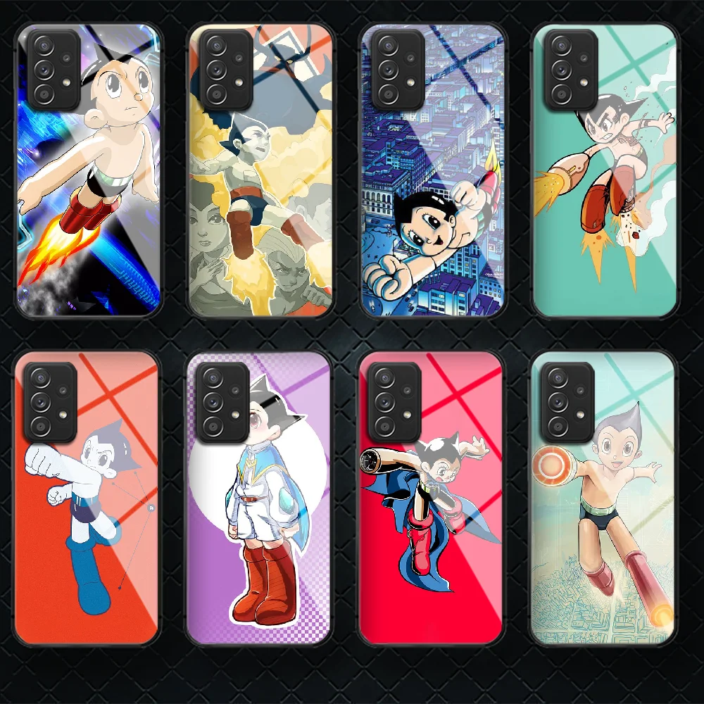 Japan Anime Astros Boy Tempered Glass Phone Case Cover For Samsung Galaxy A 10 12 20 E 21 30 32 50 40 51 52 70 71 72 S Luxury