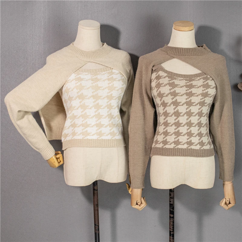 Фото Женский свитер с рукавами летучая мышь и эластичной талией | Женская одежда