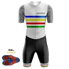 Мужской костюм для велоспорта Zootekoi, комбинезон для триатлона с коротким рукавом, одежда для велоспорта, одежда для бега, костюм для велоспорта