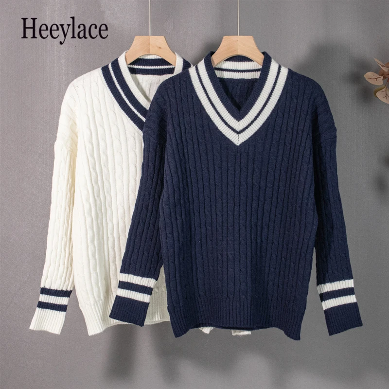 

New 2021 Women Autumn Winter Sweaters Knitted Elegant Lady Vintage Fashionable Knitwear Pullovers Short Tops