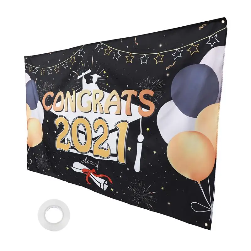 

Congrats Banner Graduation Party Decoration Graduation Photo Backdrop for School