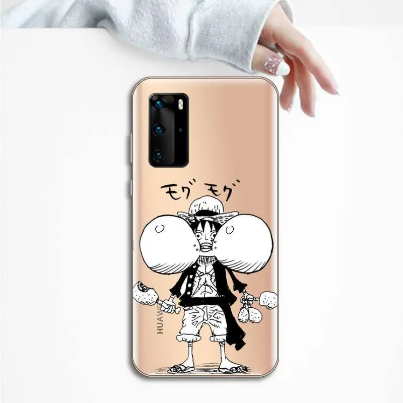 

one peace Phone Case Transparent for huawei honor P 40 30 20 lite Pro 10 i 8 9 x p smart 2019