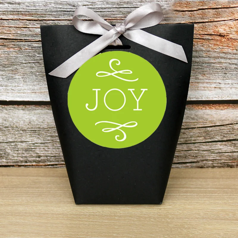

1'' 500Pcs round stickers Merry X-mas Christmas Tree Stickers fashion paper Stickers Gift package label Box Decoration Stickers
