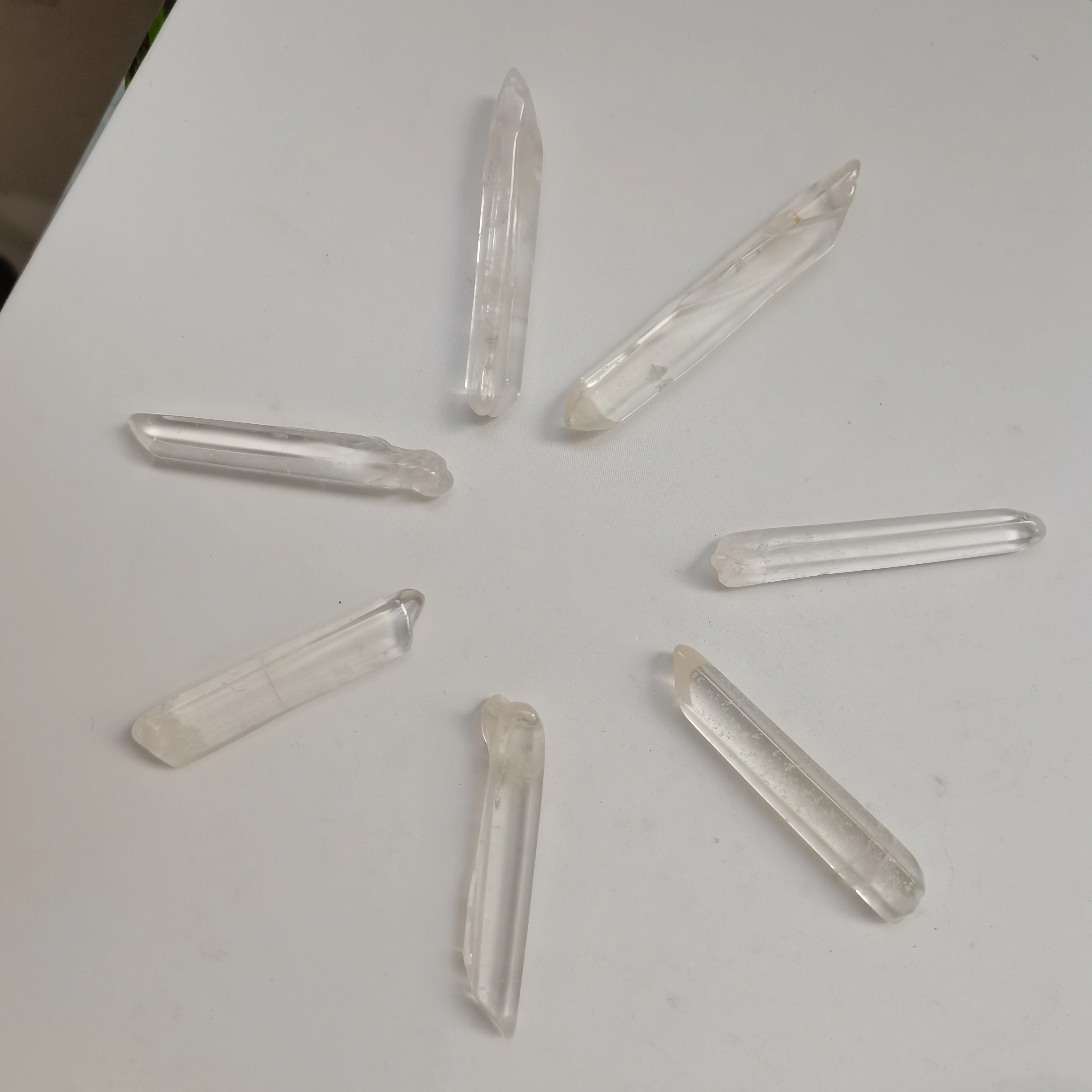 

7pcs AAA + 100% Natural Double end Lemurian Seed Quartz Crystal Point seven chakras