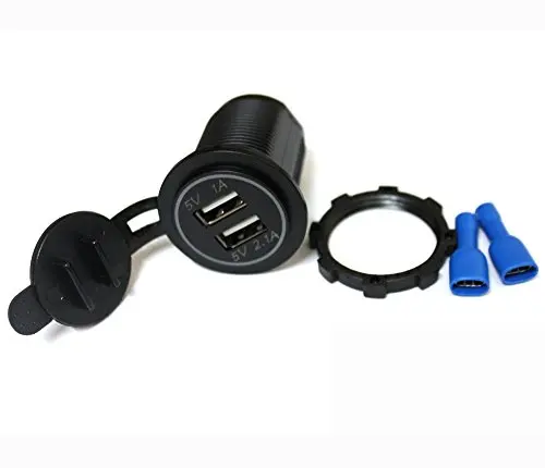 DIY 12V 24V двойной USB Автомобильное зарядное устройство розетка питания 1A & 2.1A для Ipad
