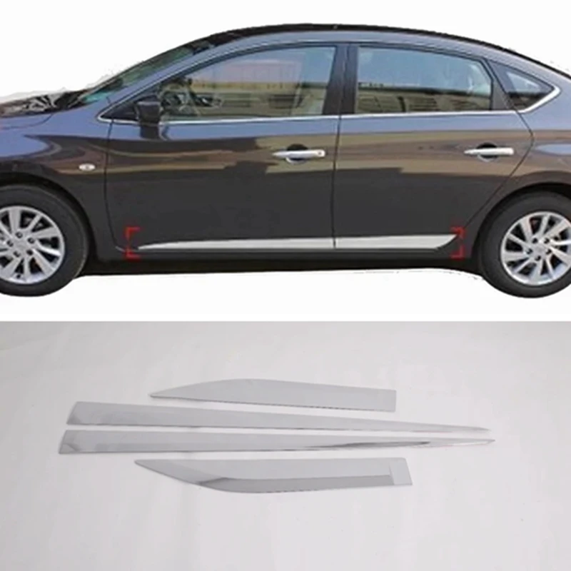 Аксессуары для Nissan Sylphy 2019 2020 ABS Хромированная Боковая дверь формовочная лента