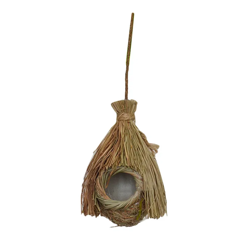 

New Hand-woven Birds Nest Natural Environmentally Cages Roosting Small Animals Hut Hanging House Decor