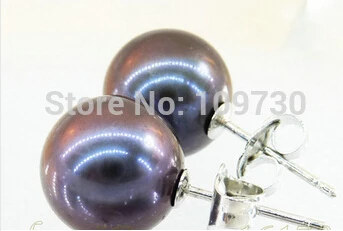 Бесплатная доставка AAA + 9 5 мм Павлин коричневый Южное море круглая жемчужная