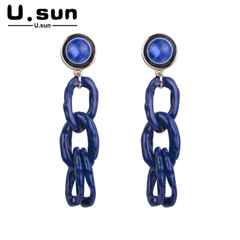 Модные в стиле панк толстые звенья серьги-подвески для женщин резиновые