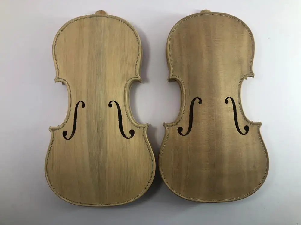 1 Pcs 4 / 4 Solid Wood violin body - Violin Parts for Luthier
