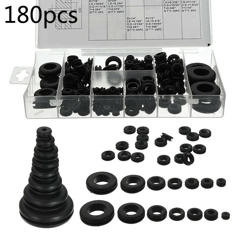 

Assortment Rubber Gaskets Replacement Protection Electrical Supplies 180pcs