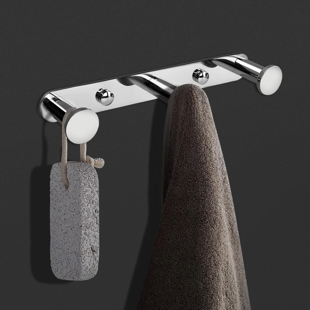 

Крючок для полотенец, искусственный настенный крючок для халата, зеркальный хромированный полированный настенный крючок из нержавеющей стали 304 для ванной и кухни, дверной крючок
