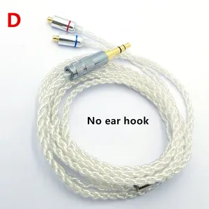 Сменный кабель для ремонта mmcx, кабель для наушников Hi-Fi с посеребренным покрытием, 3,5 мм, 1,2 м, 4 нити, для самостоятельного ремонта