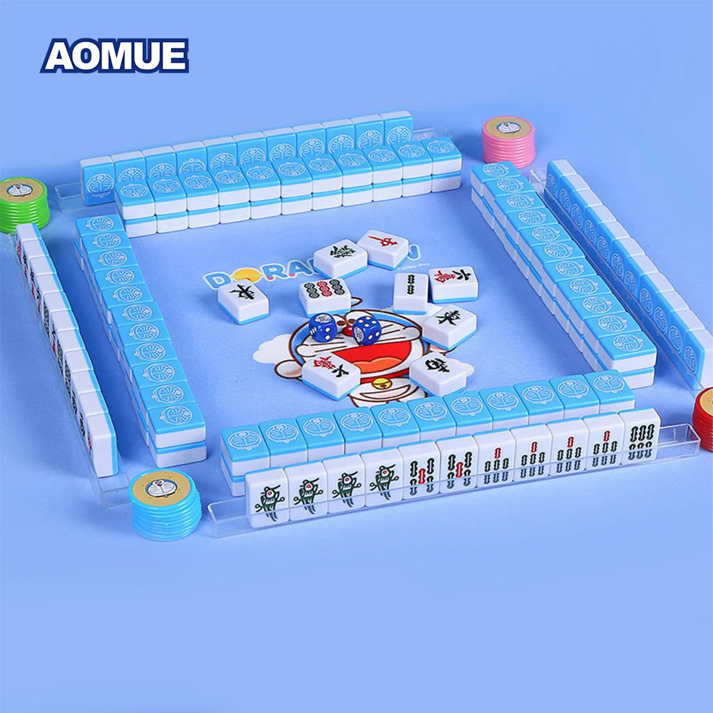 

Aomue Portable Mini Mahjong Card Entertainment Party Game Chinese Mahjong for Indoor Outdoor Dormitory Travel