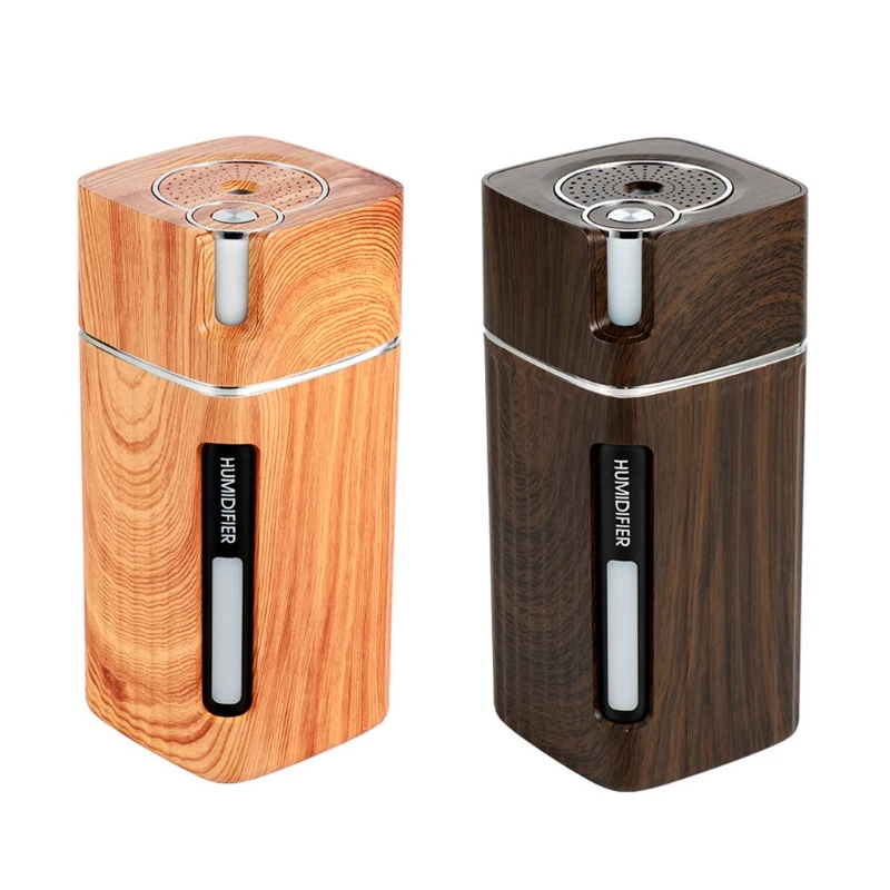 

Mini Portable Wood Grain Air Humidifier USB Cool Mist Maker Aroma Diffuser P9YD