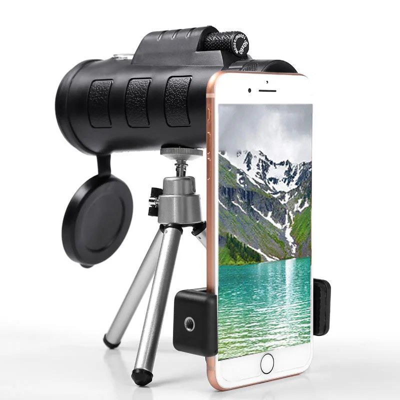 

Portable High-Magnification High-Definition Telescope Dual-Tuning Outdoor Mobile Phone Telescope 40X60 Monoculars