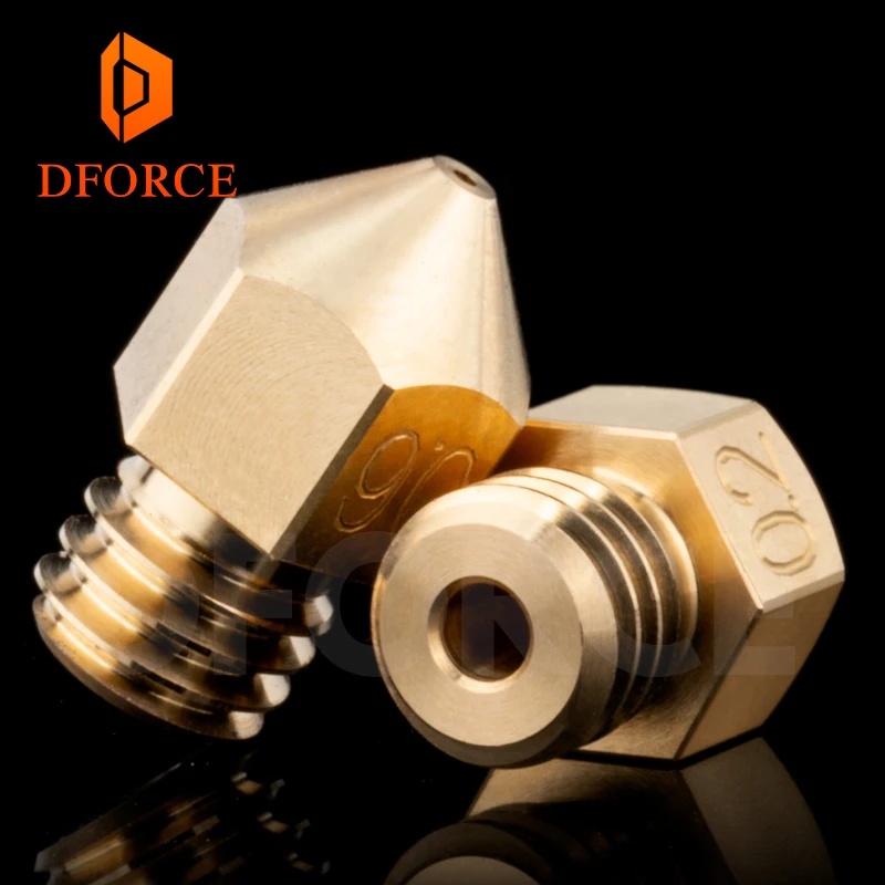 Латунная насадка DFORCE Swiss MK8 Резьба m6 Филамент 1 75 мм для 3D принтеров hotend J-head cr10