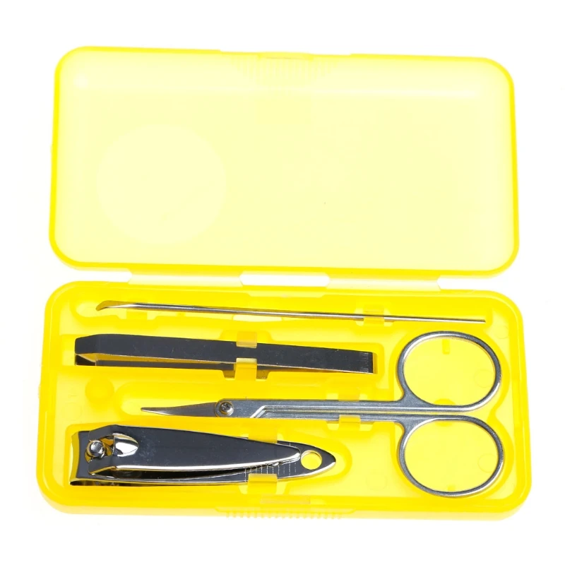 

4pcs Professional Pedicure Manicure Set Case Nail Care Cuticle Clipper Tool Kit X7JA