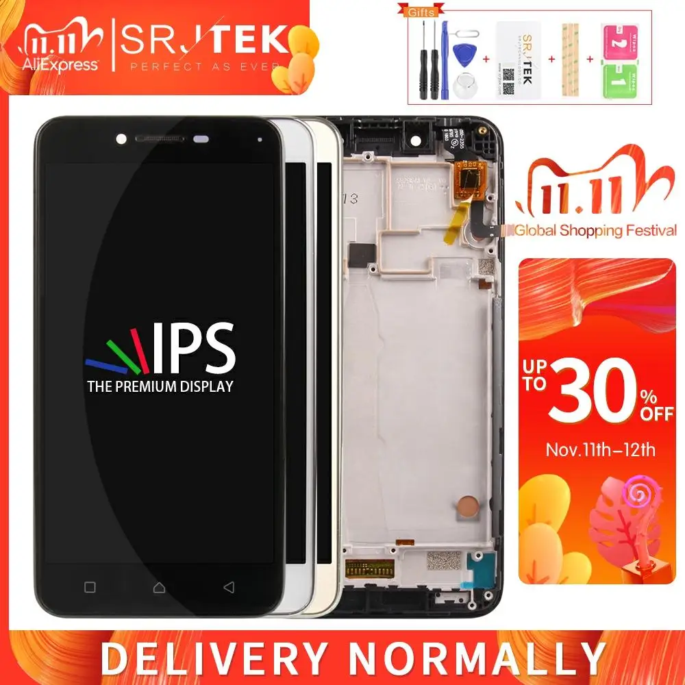 Srjtek дисплей для Lenovo vibe K5 LCD сенсорный экран дигитайзер сборка Замена 5 0 с рамкой |
