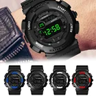 Электронные Цифровые мужские наручные часы со светодиодный ным дисплеем, водонепроницаемые спортивные часы FS99