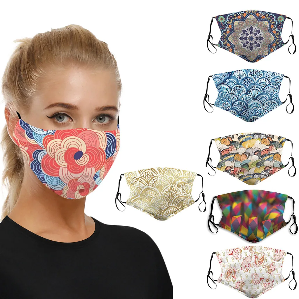 

Пылезащитная наружная универсальная маска для лица моющаяся многоразовая Earloop печатная Бриллиантовая гигиеническая Маска 4